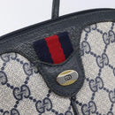 GUCCI GG Supreme Sherry Line Shoulder Bag PVC Navy Gold 904 02 047 Auth 211203-15