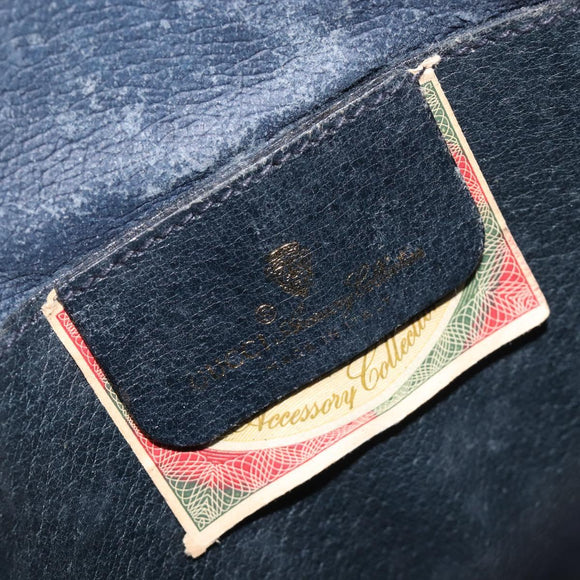 GUCCI GG Supreme Sherry Line Shoulder Bag PVC Navy Gold 904 02 047 Auth 211203