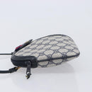 GUCCI GG Supreme Sherry Line Shoulder Bag PVC Navy Gold 904 02 047 Auth 211203-5