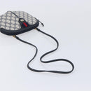 GUCCI GG Supreme Sherry Line Shoulder Bag PVC Navy Gold 904 02 047 Auth 211203-7