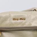 Miu Miu Hand Bag Vitellolux 2way Beige Gold Auth 211204V-17