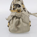 Miu Miu Hand Bag Vitellolux 2way Beige Gold Auth 211204V-5