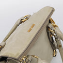 Miu Miu Hand Bag Vitellolux 2way Beige Gold Auth 211204V-6