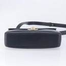GUCCI Shoulder Bag Leather Navy Gold Auth 211207A-10