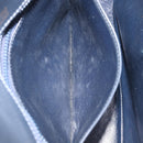 GUCCI Shoulder Bag Leather Navy Gold Auth 211207A-24