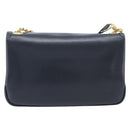GUCCI Shoulder Bag Leather Navy Gold Auth 211207A-3