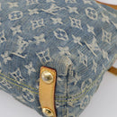 LOUIS VUITTON Monogram Denim Buggy PM Shoulder Bag Blue M95049 LV Auth 211214V-12