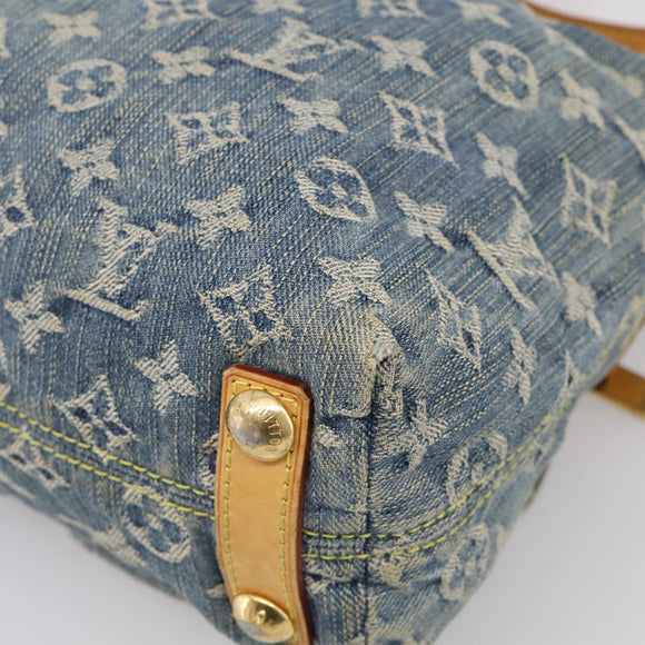LOUIS VUITTON Monogram Denim Buggy PM Shoulder Bag Blue M95049 LV Auth 211214V