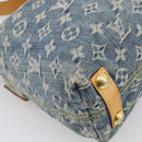LOUIS VUITTON Monogram Denim Buggy PM Shoulder Bag Blue M95049 LV Auth 211214V-13