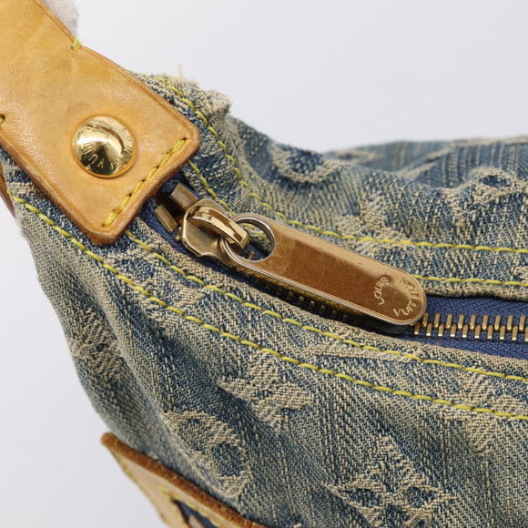 LOUIS VUITTON Monogram Denim Buggy PM Shoulder Bag Blue M95049 LV Auth 211214V