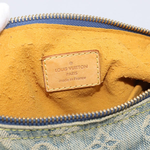 LOUIS VUITTON Monogram Denim Buggy PM Shoulder Bag Blue M95049 LV Auth 211214V