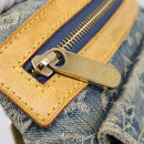 LOUIS VUITTON Monogram Denim Buggy PM Shoulder Bag Blue M95049 LV Auth 211214V-23