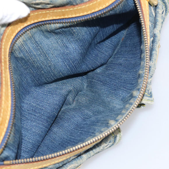 LOUIS VUITTON Monogram Denim Buggy PM Shoulder Bag Blue M95049 LV Auth 211214V