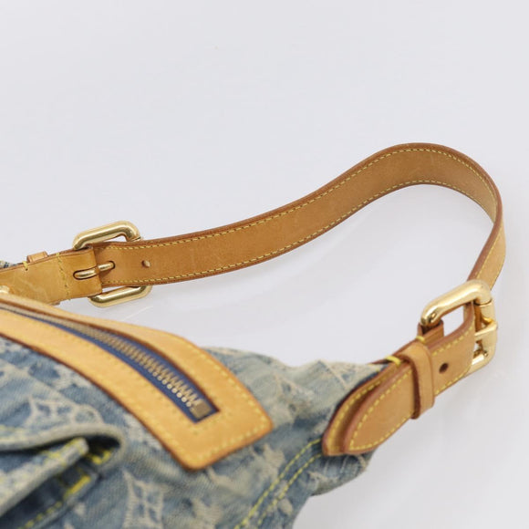 LOUIS VUITTON Monogram Denim Buggy PM Shoulder Bag Blue M95049 LV Auth 211214V