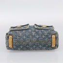 LOUIS VUITTON Monogram Denim Buggy PM Shoulder Bag Blue M95049 LV Auth 211214V-9