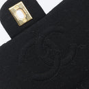 CHANEL Mini Matelasse 18 Chain Shoulder Bag Cotton Black Gold CC Auth 211216SAV-18