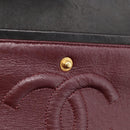 CHANEL Matelasse 25 Chain Shoulder Bag Lamb Skin Black Gold CC Auth 211217SAV-21