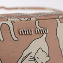 Miu Miu Shoulder Bag Leather Pink Silver Auth 211218A-17