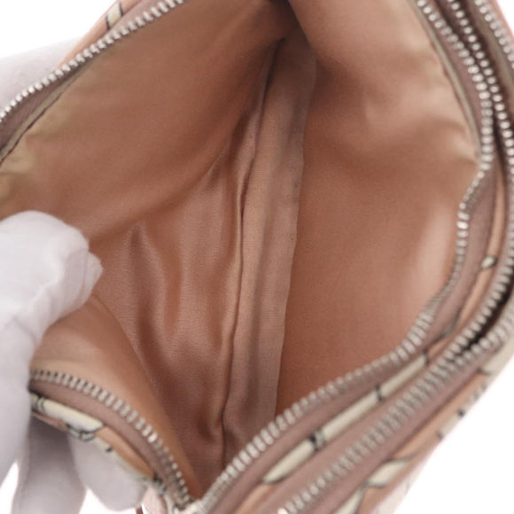 Miu Miu Shoulder Bag Leather Pink Silver Auth 211218A