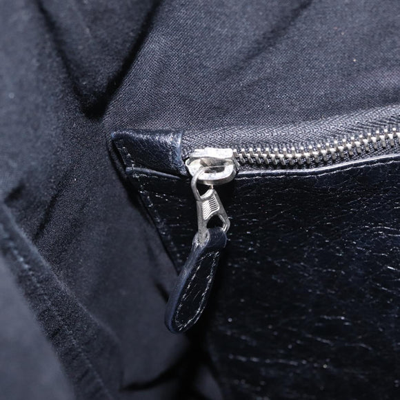 Balenciaga Graffiti Bazaar Drawstring Bag Leather Black 581779 Auth 211220V