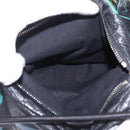Balenciaga Graffiti Bazaar Drawstring Bag Leather Black 581779 Auth 211220V-24
