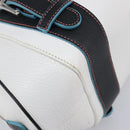 LOEWE Hand Bag Leather White Silver Auth 211222V-12