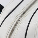 LOEWE Hand Bag Leather White Silver Auth 211222V-21