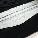 LOEWE Hand Bag Leather White Silver Auth 211222V-23