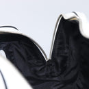 LOEWE Hand Bag Leather White Silver Auth 211222V-25