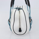 LOEWE Hand Bag Leather White Silver Auth 211222V-5