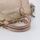 Miu Miu Hand Bag Vitellolux 2way Pink Gold Auth 211226-13
