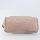Miu Miu Hand Bag Vitellolux 2way Pink Gold Auth 211226-16
