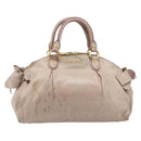 Miu Miu Hand Bag Vitellolux 2way Pink Gold Auth 211226-2