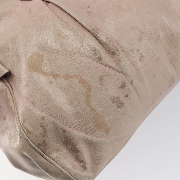 Miu Miu Hand Bag Vitellolux 2way Pink Gold Auth 211226