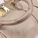 Miu Miu Hand Bag Vitellolux 2way Pink Gold Auth 211226-23