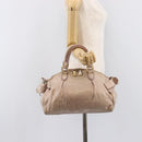 Miu Miu Hand Bag Vitellolux 2way Pink Gold Auth 211226-35