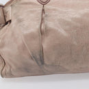 Miu Miu Hand Bag Vitellolux 2way Pink Gold Auth 211226-4