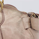 Miu Miu Hand Bag Vitellolux 2way Pink Gold Auth 211226-7