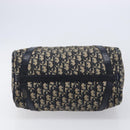 Christian Dior Trotter Canvas Boston Bag Navy Silver Auth 211230-10