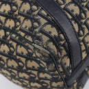 Christian Dior Trotter Canvas Boston Bag Navy Silver Auth 211230-14
