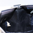 Christian Dior Trotter Canvas Boston Bag Navy Silver Auth 211230-20