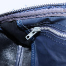 Christian Dior Trotter Canvas Boston Bag Navy Silver Auth 211230-21