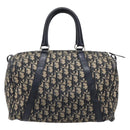 Christian Dior Trotter Canvas Boston Bag Navy Silver Auth 211230-3