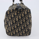 Christian Dior Trotter Canvas Boston Bag Navy Silver Auth 211230-4