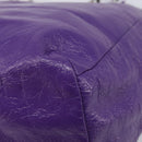 Balenciaga Tote Bag Leather Purple Silver Auth 211231A-12