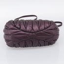 Miu Miu Matelasse Hand Bag Vitellolux 2way Purple Silver Auth 211232V-11
