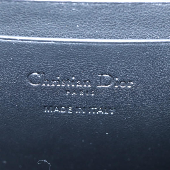 Christian Dior Phone Holder Chain Shoulder Bag Leather Red Gold Auth 211249V
