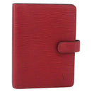 LOUIS VUITTON Epi Agenda MM Day Planner Cover Red R20047 LV Auth 211250-2