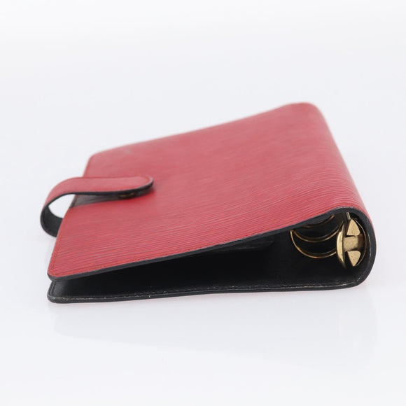 LOUIS VUITTON Epi Agenda MM Day Planner Cover Red R20047 LV Auth 211250