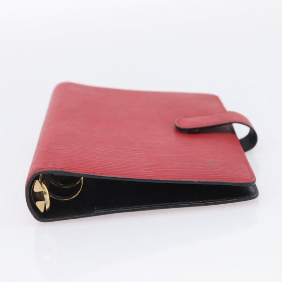 LOUIS VUITTON Epi Agenda MM Day Planner Cover Red R20047 LV Auth 211250